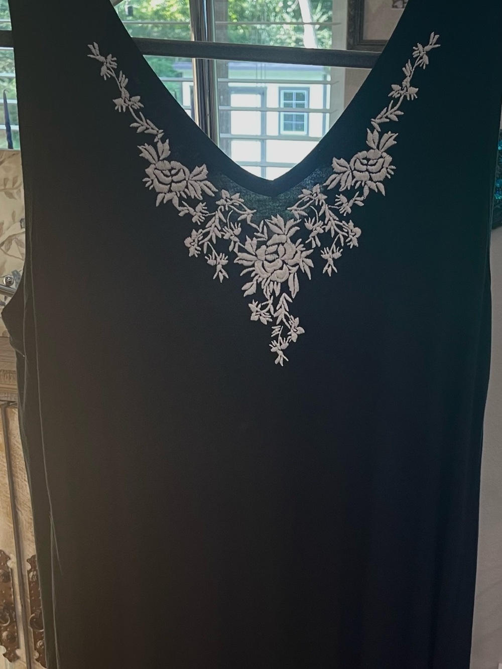 Karen Kane Black Dress with White Floral Embroidery